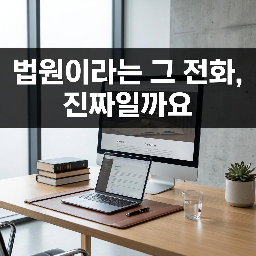 법원이라는 그 전화, 제 사무실 이름까지 알고 있었습니다