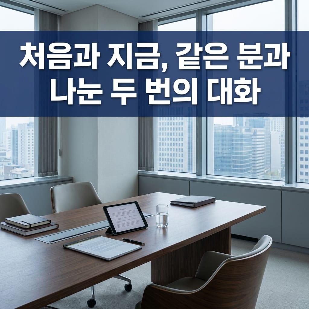 상담실 대화 그대로 - 처음 오셨던 날과 인가 후 1년, 같은 분과 나눈 두 번의 대화