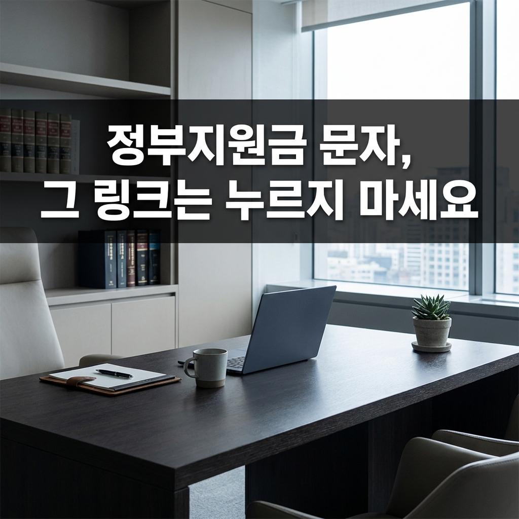 정부지원금 문자, 그 링크는 누르지 마세요