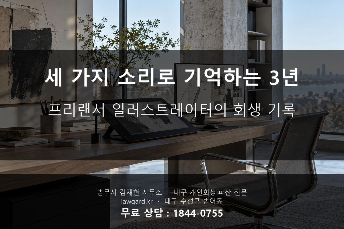 세 가지 소리로 기억하는 3년 - 프리랜서 일러스트레이터의 회생 기록