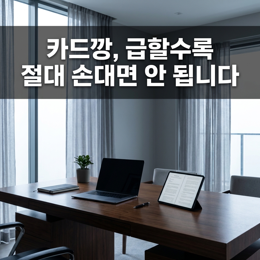 카드깡 급할수록 절대 손대면 안 됩니다 - 신용카드 현금화 주의