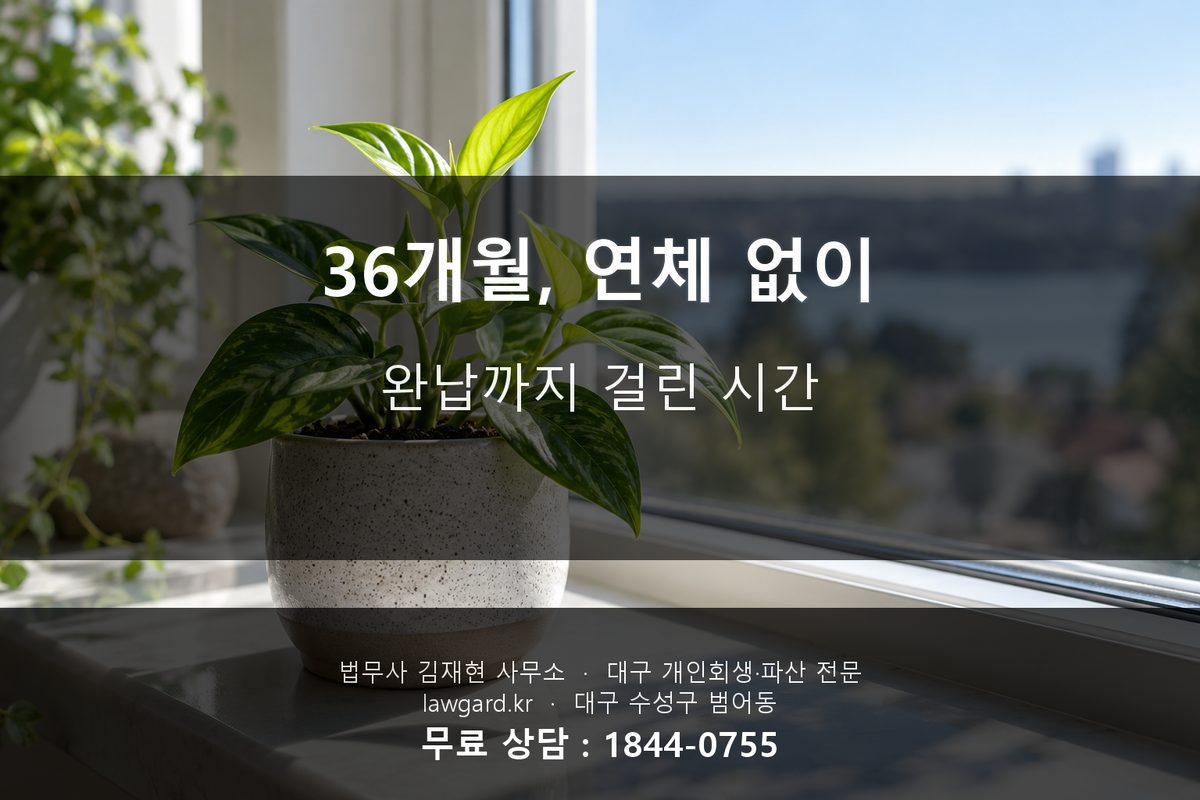 개인회생 36개월 연체 없이 완납