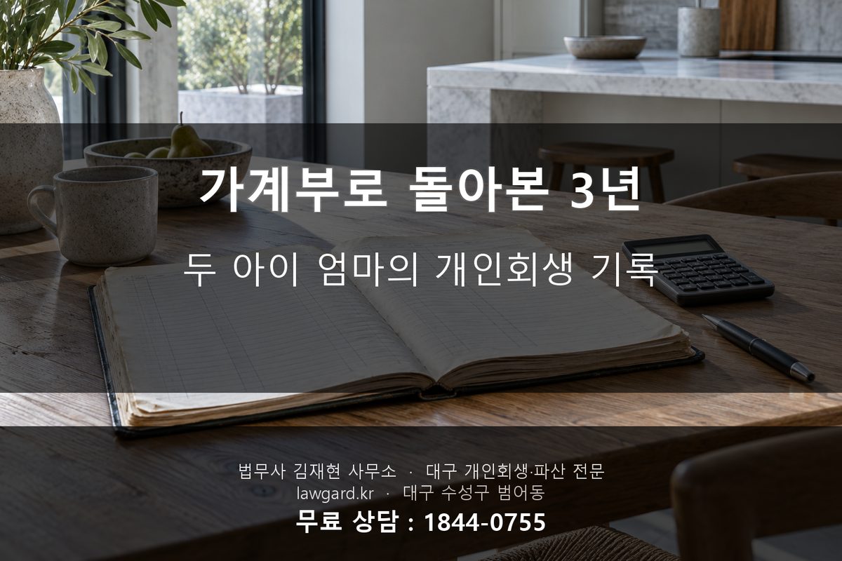 가계부로 돌아본 3년 두 아이 엄마의 개인회생 기록