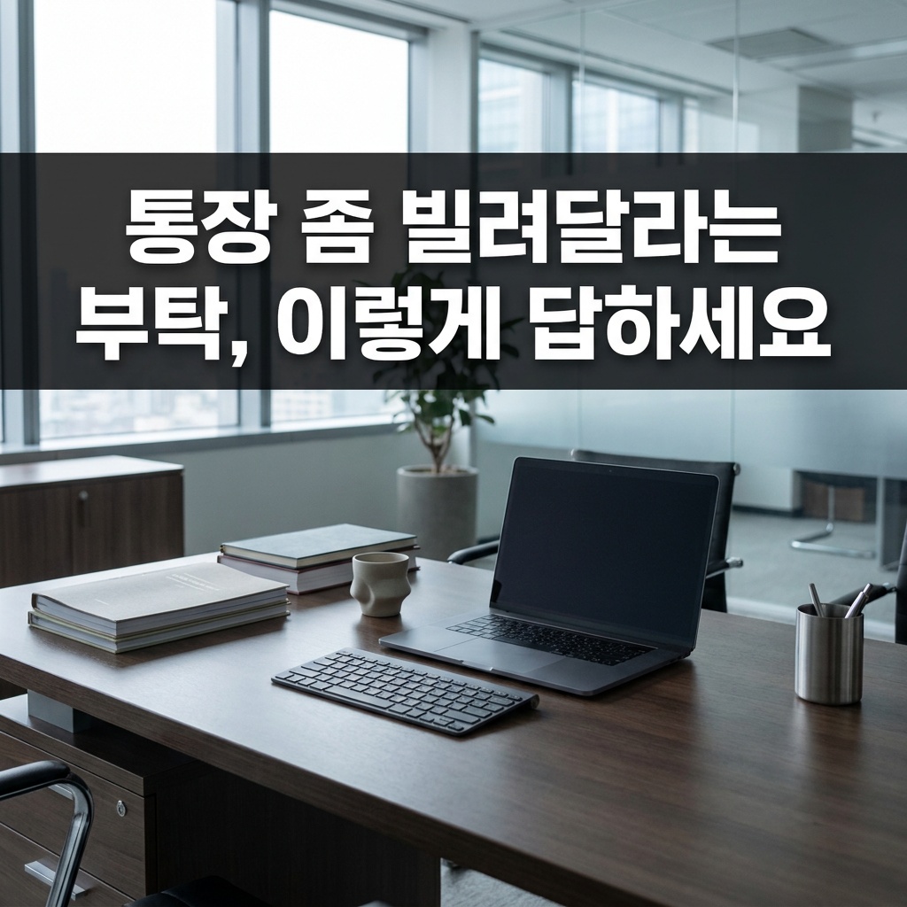 통장 좀 빌려달라는 부탁 이렇게 답하세요 - 대포통장 대여 주의