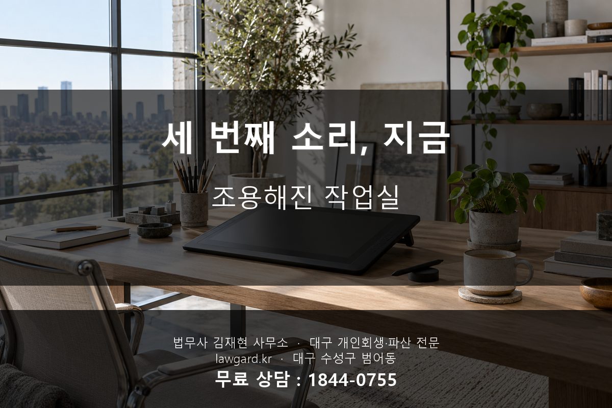 완납 후 조용해진 작업실 개인회생 후기