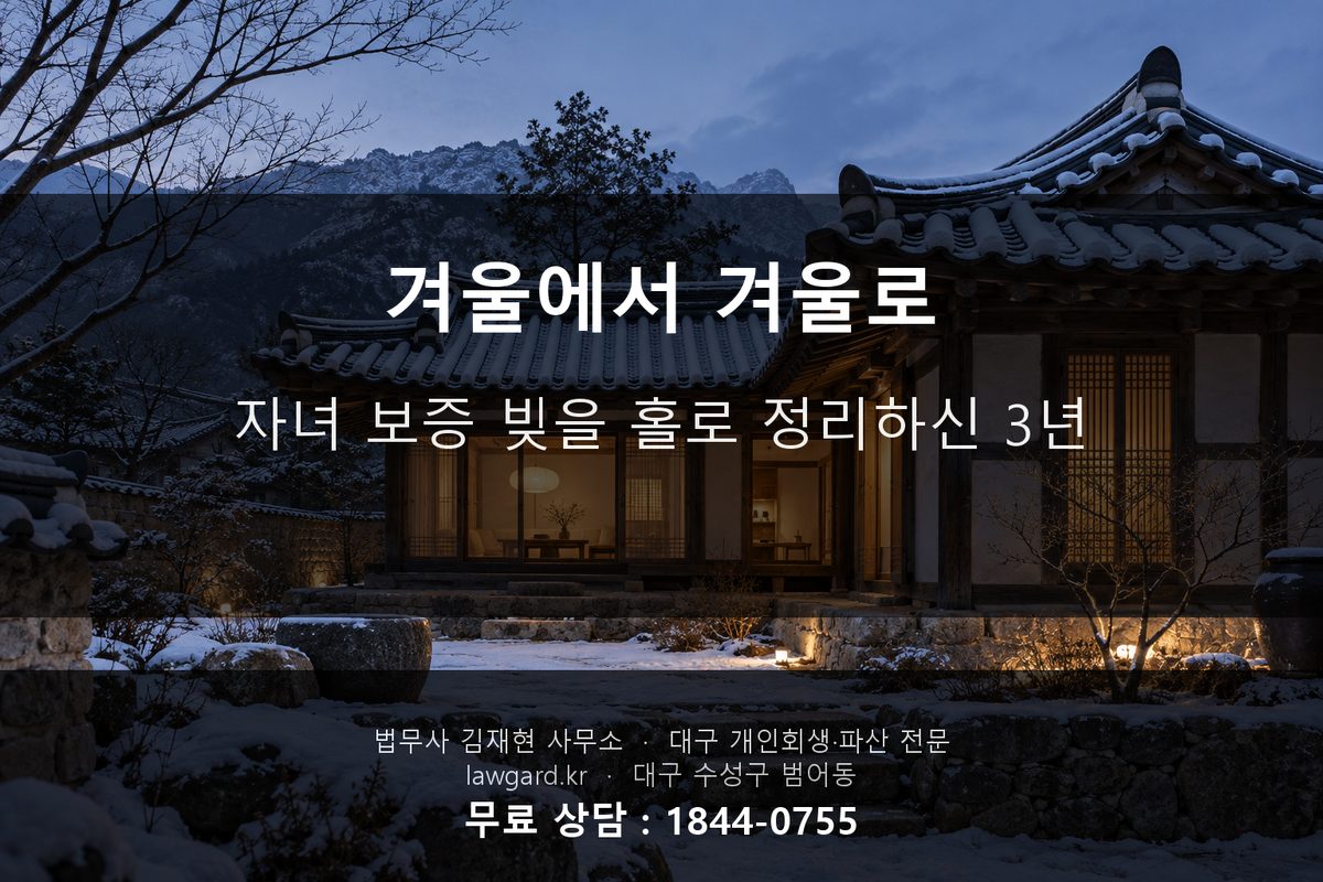 겨울에서 겨울로 자녀 보증 빚을 홀로 정리하신 어르신의 3년