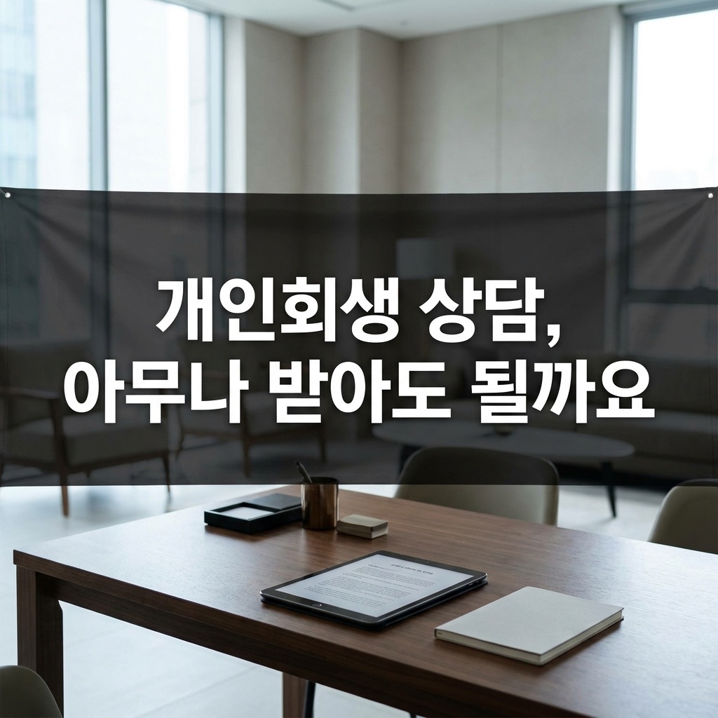 개인회생 상담 아무나 받아도 될까요 - 무자격 브로커 주의